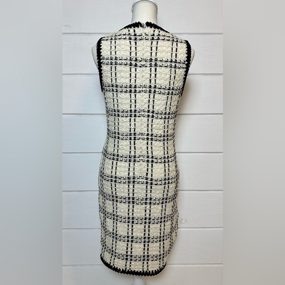 Tory Burch NWT $596 Sleeveless Linen Tweed Shift Dress Size Small Chanel - Picture 9 of 15